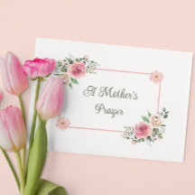 Muttertags-Blumen-Gebetskarte mit Bibelvers
