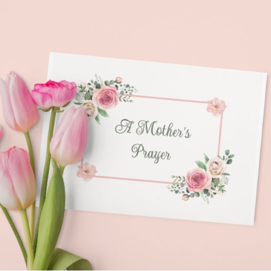 Muttertags-Blumen-Gebetskarte mit Bibelvers Platzkarte