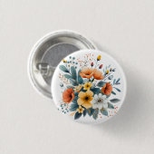 Muttertags-Boho-Blumen Clipart-61983 Button (Vorne & Hinten)