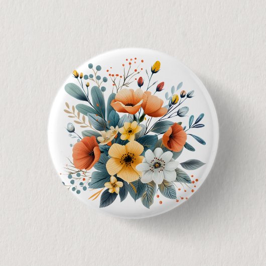 Muttertags-Boho-Blumen Clipart-61983 Button (Vorderseite)