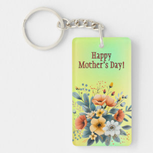 Muttertags-Boho-Blumen Clipart-61983 Schlüsselanhä Schlüsselanhänger