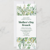 Muttertags Brunch Elegantes Botanisches Wasser Einladung (Vorderseite)