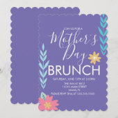 Muttertags-Brunch Frühlingsgrün Einladung (Vorne/Hinten)