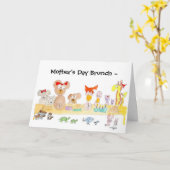Muttertags-Brunch Karte (Gelbe Blume)