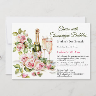Muttertags-Brunch – Prost mit Champagnerblasen Einladung