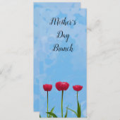 Muttertags Brunch Tulips Einladung (Vorne/Hinten)