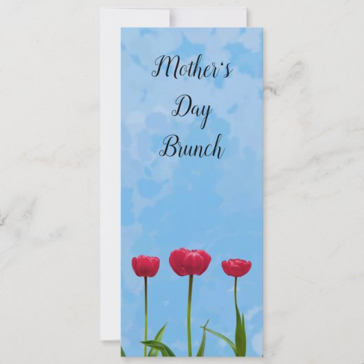 Muttertags Brunch Tulips Einladung (Vorderseite)