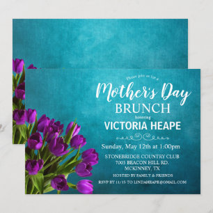 Muttertags-Brunch-Tulpen-Blumen-Einladung Einladung