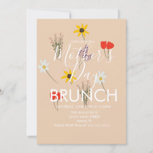Muttertags-Brunch-Wilde-Blumen-Einladung Einladung