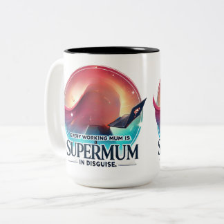 Muttertags-Bürogeschenk Supermum AI-Kunst  Zweifarbige Tasse