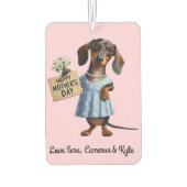Muttertags-Dachshund Autolufterfrischer (Rückseite)