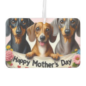 Muttertags-Dachshund Autolufterfrischer (Rückseite)
