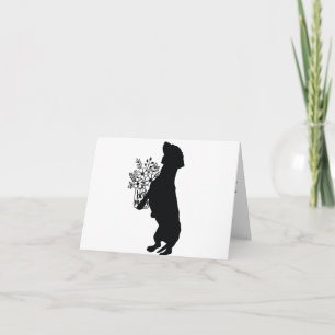 MUTTERTAGS-DACHSHUND-SILHOUETTE KARTE
