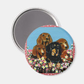 Muttertags-Dachshunde Magnet (Vorderseite/Rückseite)