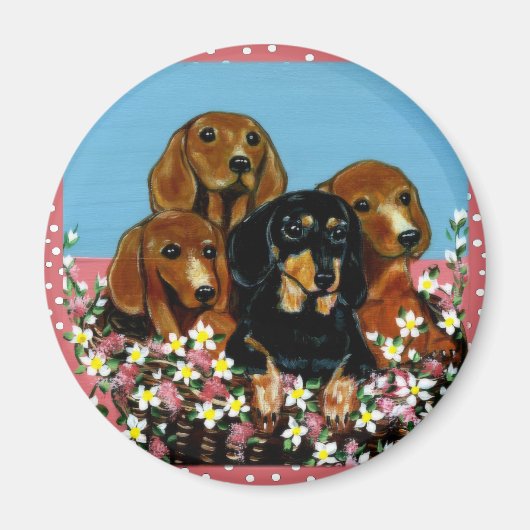 Muttertags-Dachshunde Magnet (Vorne)