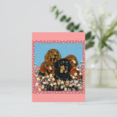 Muttertags-Dachshunde Postkarte (Stehend Vorderseite)