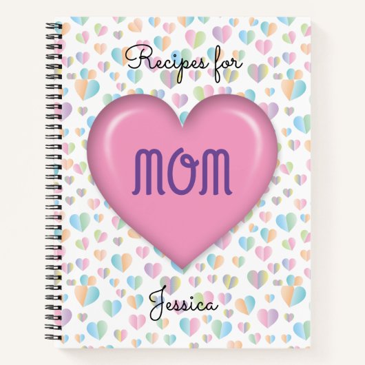 Muttertags Design florales Elegantes Notebook Notizblock (Vorderseite)