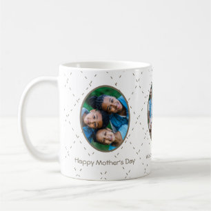 Muttertags Familienfotos und Nachricht Kaffeetasse