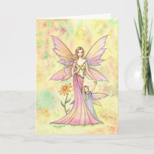 Muttertags-Fee-Fantasie-Kunst Karte (Vorderseite)