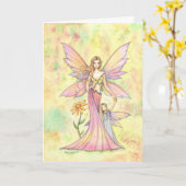 Muttertags-Fee-Fantasie-Kunst Karte (Gelbe Blume)