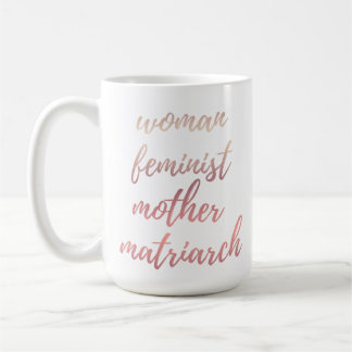 Muttertags Feministische Typografie Roségold Kaffeetasse