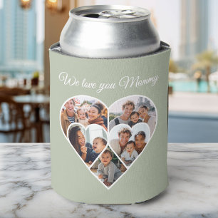 Muttertags-Foto-Collage Herz Familienbild  Dosenkühler