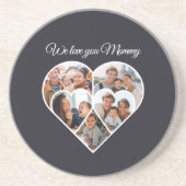 Muttertags-Foto-Collage Herz Familienbild Getränkeuntersetzer (Vorne)