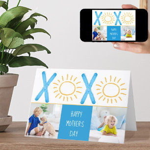 Muttertags-Foto XOXO Sonnige Blaue Karte