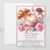 Muttertags Frühstück - Frühstück mit Mama Einladung (Vorne/Hinten)