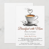 Muttertags Frühstück - Frühstück mit Mama Einladung (Vorne/Hinten)