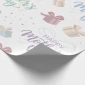 Muttertags-Geschenkpapier - Glückliches Muttertags Geschenkpapier (Ecke)