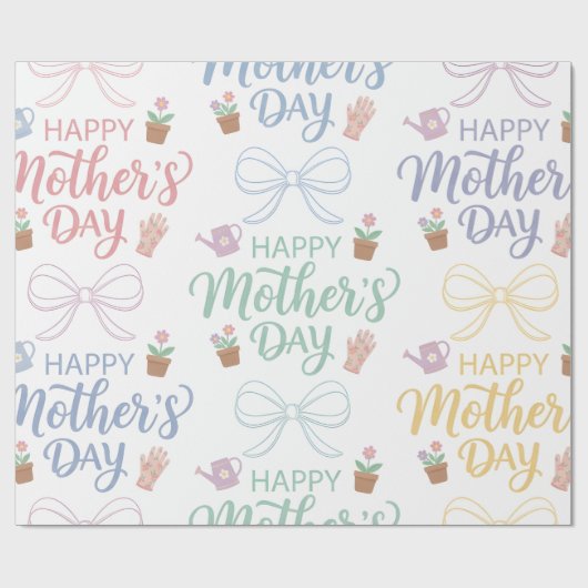 Muttertags-Geschenkpapier - Glückliches Muttertags Geschenkpapier (Flach)