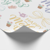 Muttertags-Geschenkpapier - Glückliches Muttertags Geschenkpapier (Ecke)