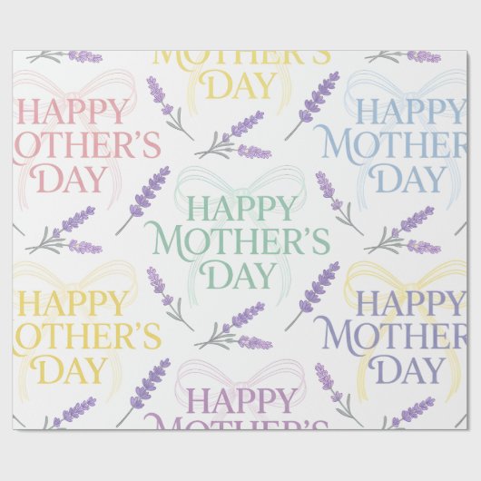 Muttertags-Geschenkpapier - Glückliches Muttertags Geschenkpapier (Flach)