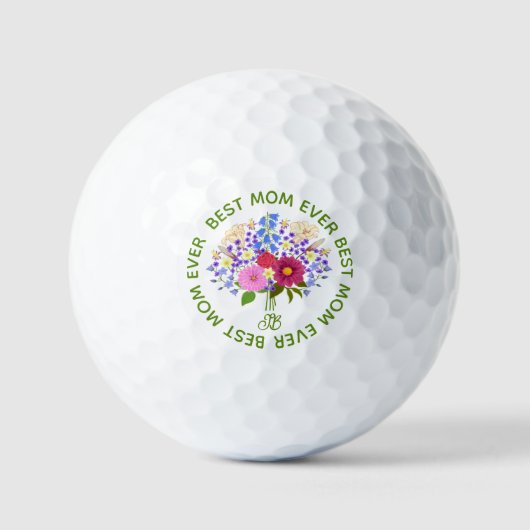 Muttertags-Golfbälle mit Blumenstrauss Golfball (Vorderseite)