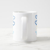 Muttertags-Herzmuster-Tasse Jumbo-Tasse (Rückseite)