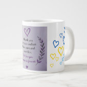 Muttertags-Herzmuster-Tasse Jumbo-Tasse (Vorderseite Rechts)