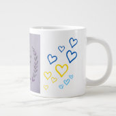 Muttertags-Herzmuster-Tasse Jumbo-Tasse (Rechts)