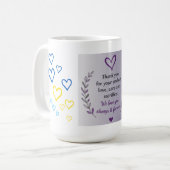 Muttertags-Herzmuster-Tasse Kaffeetasse (Vorderseite Links)