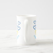Muttertags-Herzmuster-Tasse Porzellantasse (Rückseite)