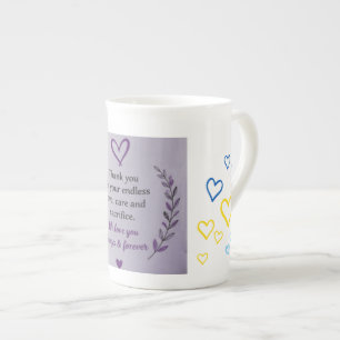 Muttertags-Herzmuster-Tasse Porzellantasse