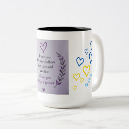 Muttertags-Herzmuster-Tasse Zweifarbige Tasse