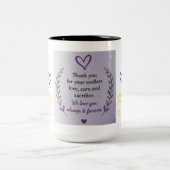 Muttertags-Herzmuster-Tasse Zweifarbige Tasse (Mittel)