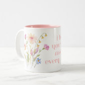 Muttertags-Kaffeetasse mit Zitat Zweifarbige Tasse (Vorderseite Links)