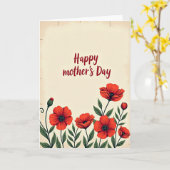 Muttertags-Karte im Vintage-Stil Karte (Gelbe Blume)