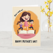 Muttertags-Karte Jumping Joy Karte (Gelbe Blume)