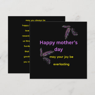 Muttertags-Karte mit flachem Design Karte