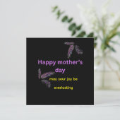 Muttertags-Karte mit flachem Design Karte (Stehend Vorderseite)