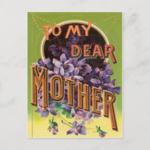 Muttertags-Karte mit violetten Blumen Postkarte