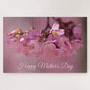 Muttertags-Kirschblüten Zartes Rosa-Bouquet Puzzle